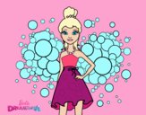 Desenho Barbie Princesa cor de rosa pintado por SofiaL