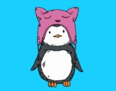 Pinguim com chapéu engraçado