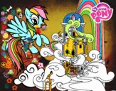 Desenho Rainbow Dash palácio pintado por Marciapoz