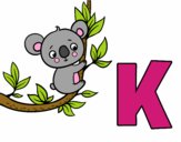 Desenho K de Koala pintado por ThaySilvaa