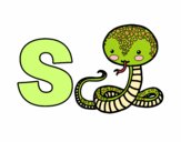 Desenho S de Serpente pintado por ThaySilvaa