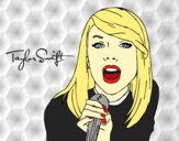Desenho Taylor Swift cantando pintado por Keithy 