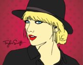 Desenho Taylor Swift com chapéu pintado por Keithy 