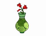 Desenho Flor de convolvulus em um vaso pintado por Jujuli