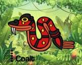 Desenho Os dias astecas: serpente Coatl pintado por Craudia