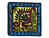 Desenho Símbolo Maia pintado por mcastrode