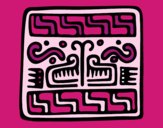 Desenho Sobrescrito maia pintado por mcastrode