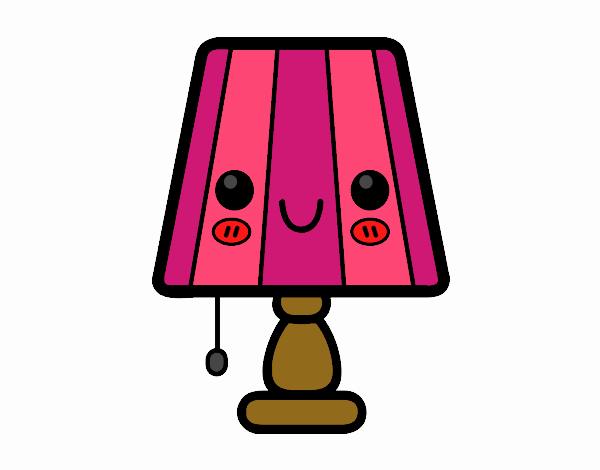 Uma lâmpada de mesa