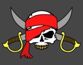 Desenho Símbolo pirata pintado por beca-loka