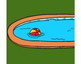 Desenho Bola na piscina pintado por Craudia