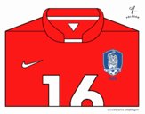 Camisa da copa do mundo de futebol 2014 da Coréia do Sul