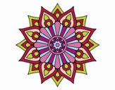 Desenho Uma mandala de flash floral pintado por Craudia