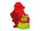 Papai Noel com um saco dos presentes