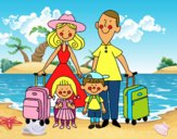 Uma família de férias