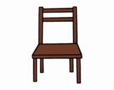 Uma cadeira de madeira