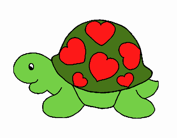 Tartaruga com corações