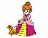 Princesa com cachorro