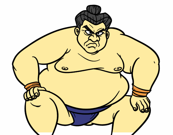 lutador de sumo  gordo