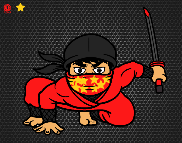 Desenho de Ninja japonês pintado e colorido por Usuário não registrado o  dia 25 de Setembro do 2018
