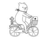 Um urso in bicicleta