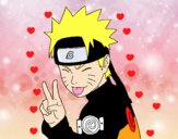 Naruto puxando para fora a língua