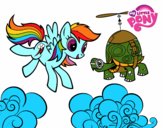 Rainbow Dash and Tank Turtle