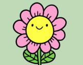 Uma flor sorridente