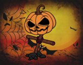 Abóbora de Halloween na Cruz
