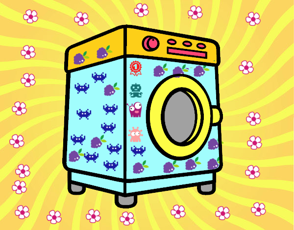 A maquina de lavar.
