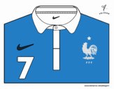 Camisa da copa do mundo de futebol 2014 da França