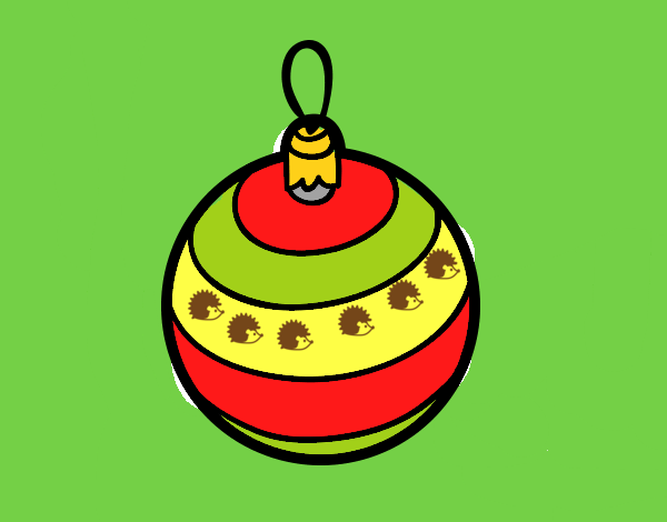 Desenho de Uma bola da árvore de Natal pintado e colorido por Usuário não  registrado o dia 23 de Dezembro do 2021