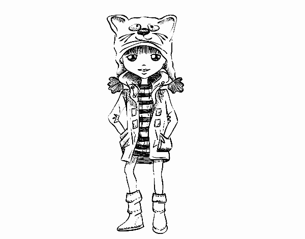 Menina com chapéu de gato