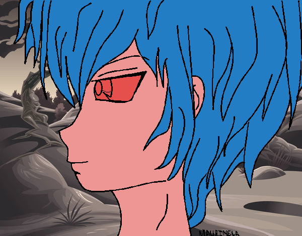 Desenho de Rapaz anime 2 pintado e colorido por Usuário não