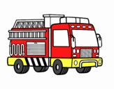 Um caminhão de bombeiros