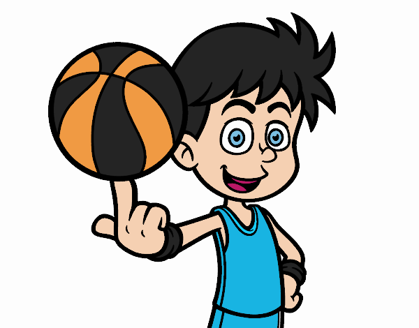 Um jogador de basquete júnior