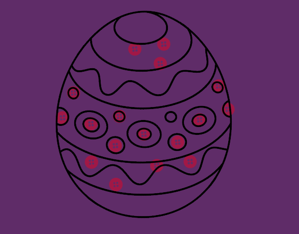 Um ovo de páscoa estampado