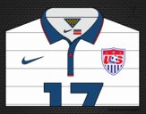 Camisa da copa do mundo de futebol 2014 dos Estados Unidos