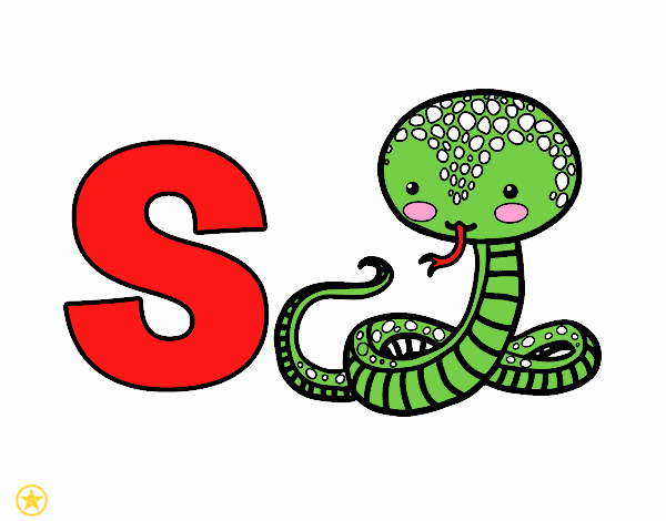 S de serpente abecedário para 1ano