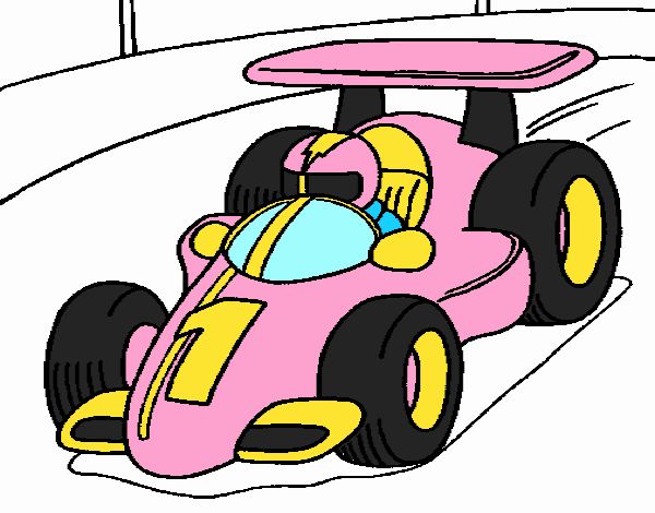 Desenho de carro de corrida pintado e colorido por Titi8 o dia 28 de Março  do 2012