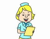 Enfermeira a sorrir