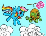 Rainbow Dash and Tank Turtle