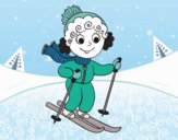 Menina esquiadora