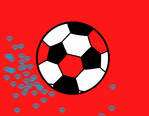 Desenho de Uma bola de futebol pintado e colorido por Usuário não  registrado o dia 20 de Junho do 2023