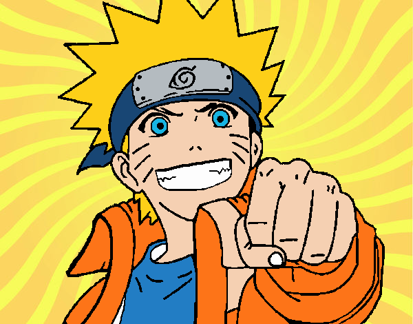 Desenho de Naruto alegre pintado e colorido por Usuário não registrado o  dia 06 de Julho do 2023