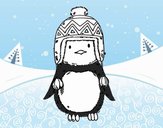 Pinguim do bebê com chapéu