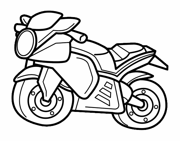 Desenho de Moto esportiva pintado e colorido por Luisinho o dia 31