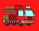 Um caminhão de bombeiros