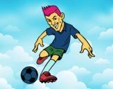 menina jogando futebol para colorir para crianças 6823404 Vetor no Vecteezy