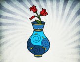 Flor de convolvulus em um vaso