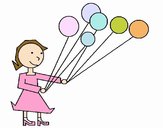 Rapariga com balões